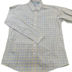 Cinch Shirt Mens Large Yellow Plaid Long Sleeve Button Front Western Casual